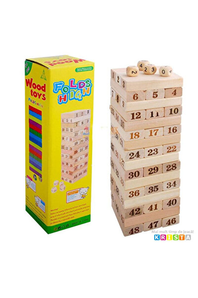 Krista Joc cu blocuri Jenga mari Natur