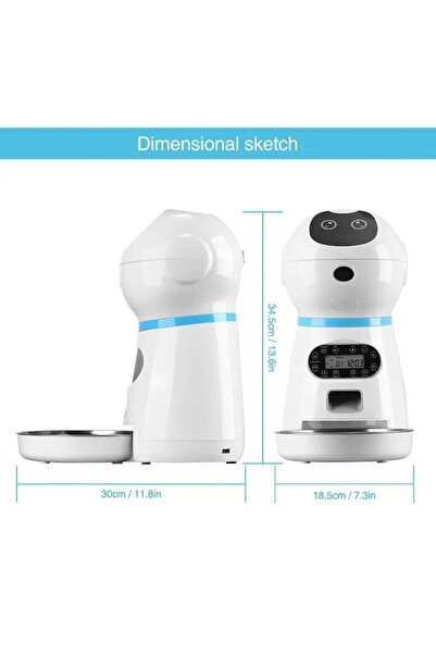OEM Automatic Pet Feeder with Sound, Timer and Portion Control - 300 ml, 4 Compartments (OEM)