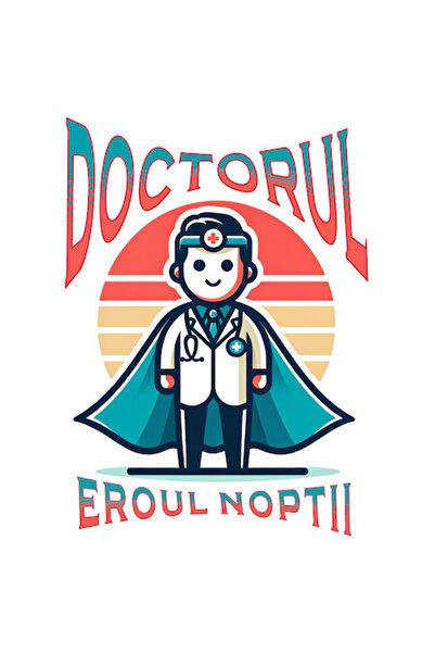 OEM Autocolant Doctor Supererou - Bărbat cu Pelerină, „Eroul Nopții Doctorulu...