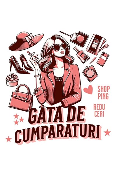 OEM Стикер за шикозна жена със слънчеви очила, шапка и обувки — „Готови за па...