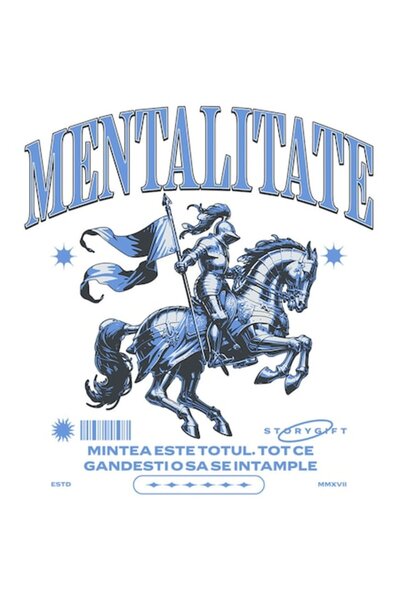 OEM Autocolant Cavaler cu Steag și Armură, Text Motivațional, Bordură Albă, V...