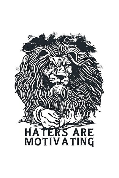 OEM Autocolant „Cei care urăsc sunt motivanți” — Vinil PVC, Bordură albă, 15 cm