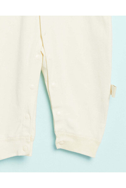 REDTAG Baby White Bear Embellishment Sleepsuit