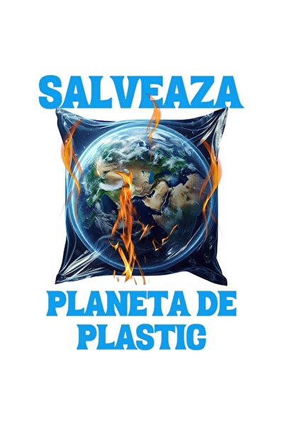 OEM Αυτοκόλλητο Γη Terra σε πλαστική σακούλα, Φλόγες, PVC βινύλιο 28 cm