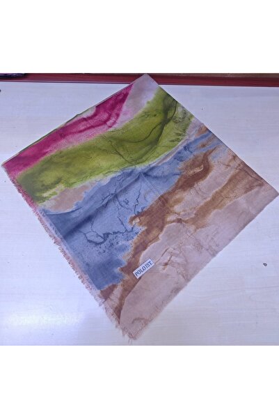 poloist Women Pulling Cotton Cotton Non-Slip Soft Scarf Wave Pattern Pattern 100X100 cm