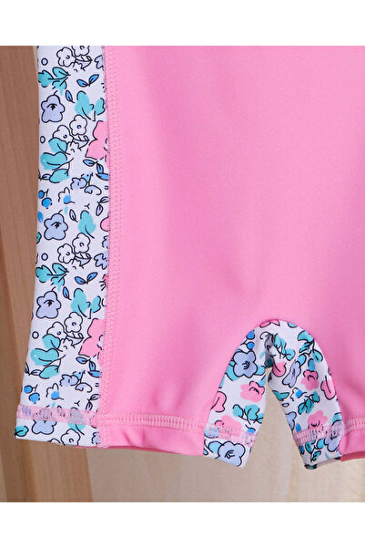 REDTAG Infant Girls Pink Printed Swimsuit