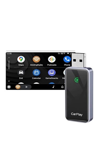 AMYMAT Smart Wireless CarPlay AI Box Adapter – Converts Wired CarPlay to Wireless via USB with Bluetooth