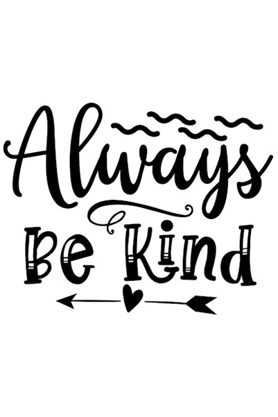 OEM Autocolant mesaj romantic „Fii mereu amabil, iubește” din PVC, vinil, 10 cm