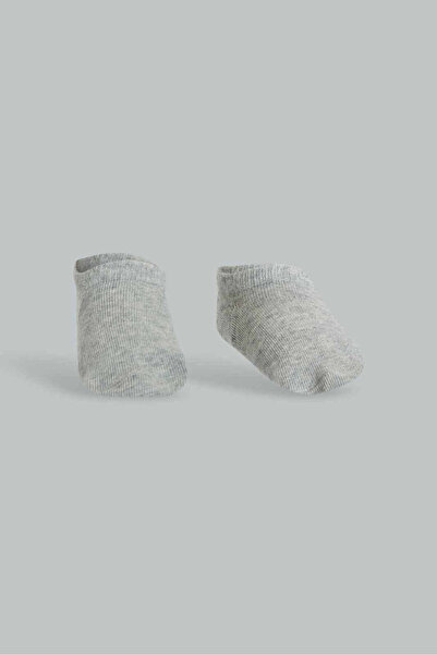REDTAG Grey Invisible Socks Set For Boys (2 Piece)
