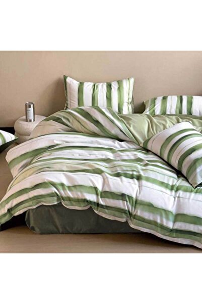 Patul Lenjerie de Pat, Bumbac Satinat, Pucioasa, 2 Persoane, Pat Dublu, 4 Piese