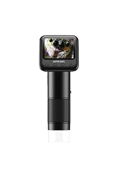 APEXEL Digital LCD Microscope 2MP 720p Black 16 cm