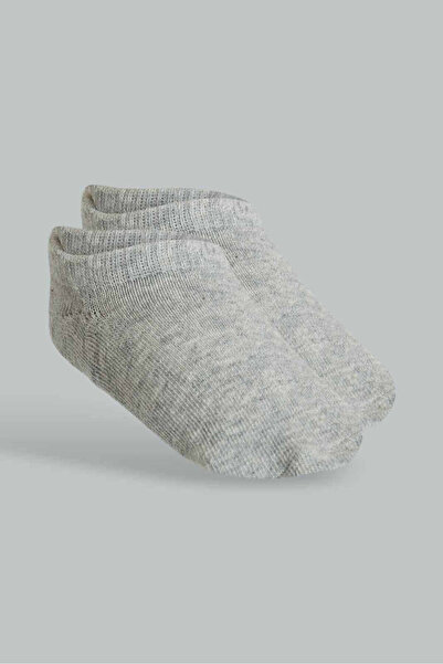 REDTAG Grey Invisible Socks Set For Boys (2 Piece)