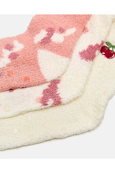 REDTAG Women Assorted Printed Crew Length Socks (3 Pairs)