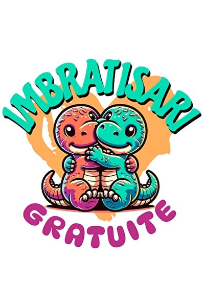 OEM Autocolant cu o îmbrățișare colorată în formă de cuplu de dragoni, text „...