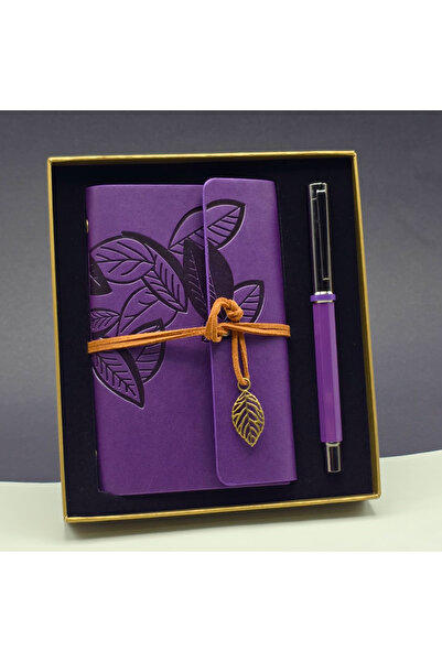 Leyaton Lwlhmrs-Ieg Ieg ™   Special Color Leather Notebook and Roller Metal Pen