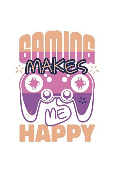 OEM Autocolant „Jocurile mă fac fericit” – Controler PlayStation, Vinil PVC m...