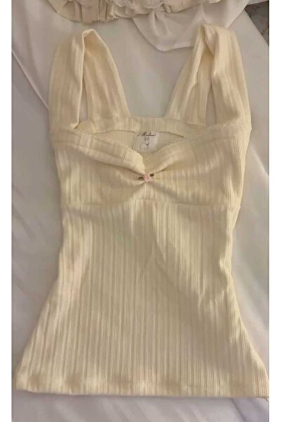 İsra Ayyıldız Moonstar Collection Sarı Önü Büzgü Güllü Kurdele Detaylı Dantel...