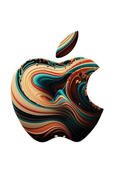OEM Autocolant cu sigla Apple Dripping Colors, marcaj mușcăturii, multicolor ...