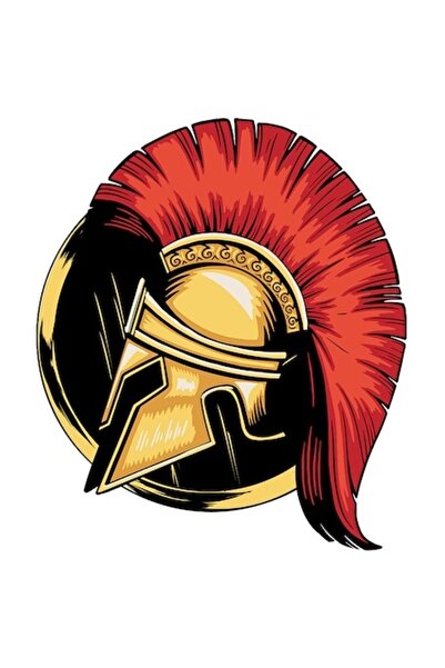 OEM Стикер със символ на гладиаторски боец ​​- златна броня, древна история, ...