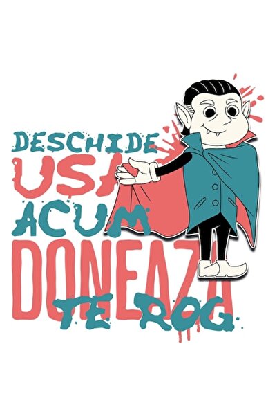 OEM Autocolant Dracula - „Deschide ușa acum, te rugăm să donezi” cu bordură a...