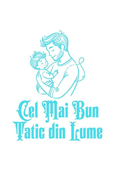 OEM Autocolant Siluetă Tată și Bebeluș — „Cel mai bun tată din lume” — Vinil ...