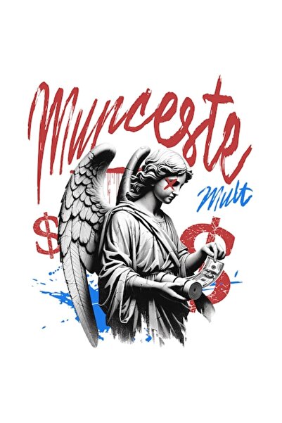 OEM Autocolant - Față de înger cu aripi, text motivațional „Muncește din greu...