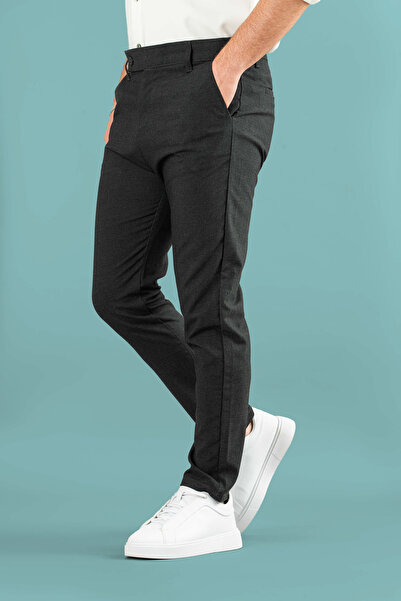 bombe Men's Slim Fit Ankle Length Fabric Pants