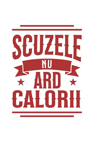 OEM Autocolant în stil western „Scuzele NU ard calorii” (Iubitori de sport), ...