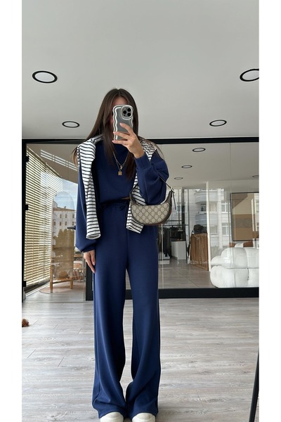 BayBayan KADIN MODAL PREMİUM BİSİKLET YAKA BOL PAÇA RAHAT KALIP EŞOFMAN TAKIMI