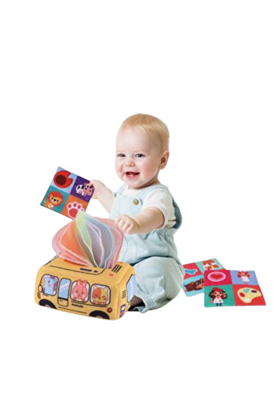 Krista Textile Sensory Toys for Babies - Soft Tiss Tiss Tissue Box Bus