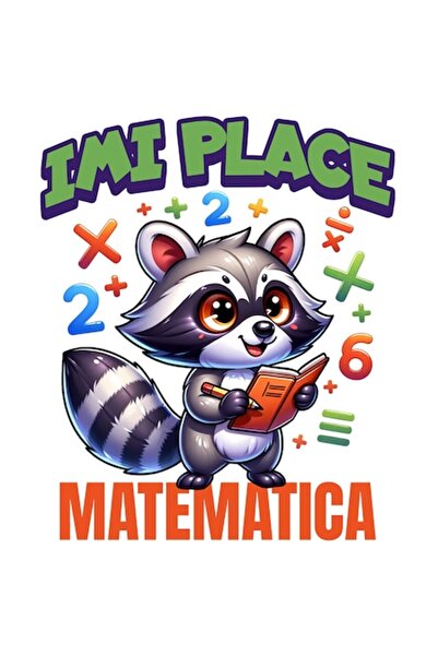 OEM Autocolant „Îmi place matematica” — design matematician, numere și cărți,...