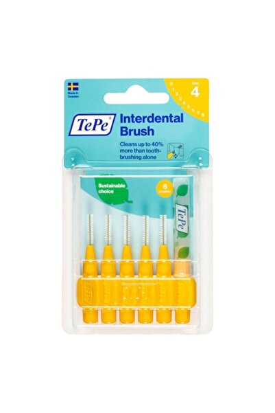 TePe Interdental brushes, yellow, 6 pieces, blister
