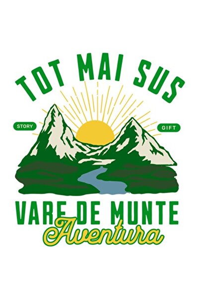 OEM Autocolant - Stâncă de munte înaltă „Tot Mai Sus” (vinil PVC, 15 cm)