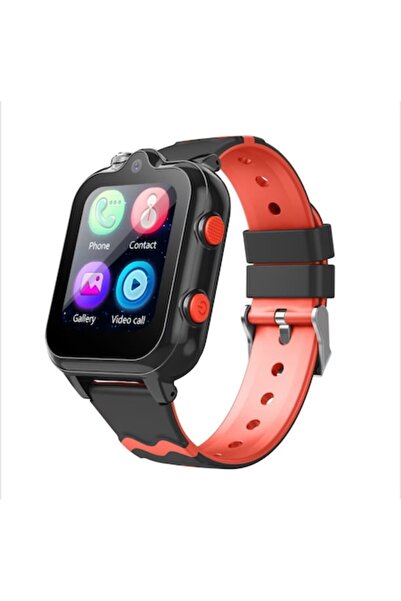 AMYMAT D35 Kids Smartwatch GPS 1.7 inch RETINA 4G LTE (Black-Orange)
