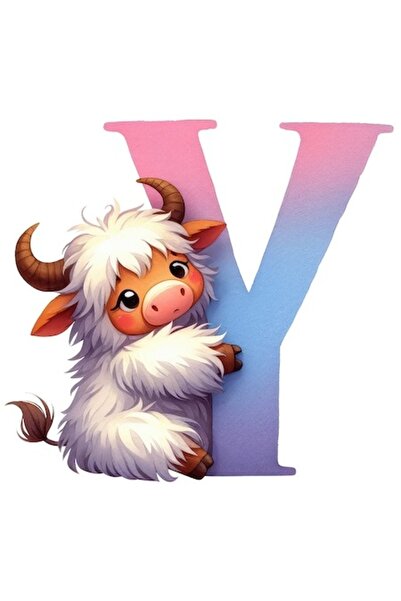 OEM Αυτοκόλλητο με το γράμμα "Y" – Παιδικό αυτοκόλλητο βινυλίου PVC, λευκό πε...