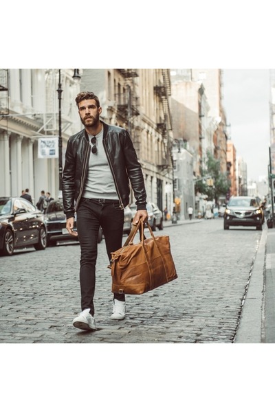 The Chesterfield Brand The Chesterfield Brand unisex travel bag, soft leather, Portsmouth, Cognac brown