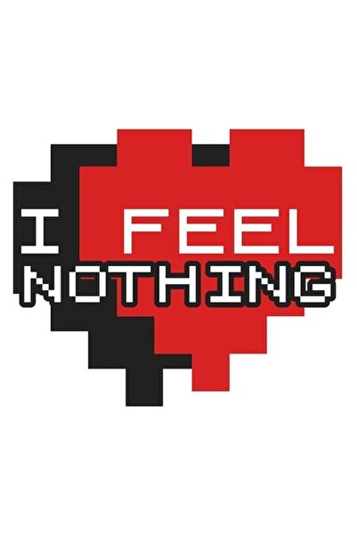 OEM Autocolant Pixel Heart „Nu simt nimic, jumătate de viață”, negru/roșu, bo...