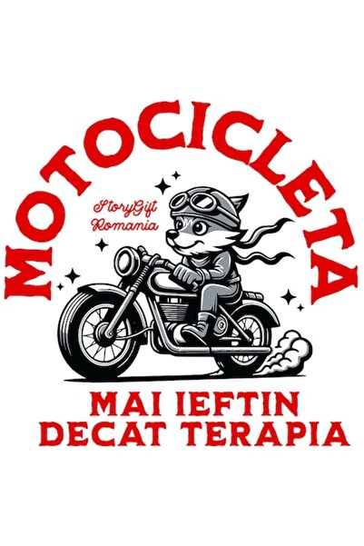 OEM Стикер с лисица върху мотоциклет - Винтидж мотоциклетист „По-евтино от те...