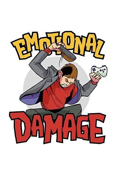 OEM Autocolant personalizat pentru jucător - „Daune emoționale”, copil furios...