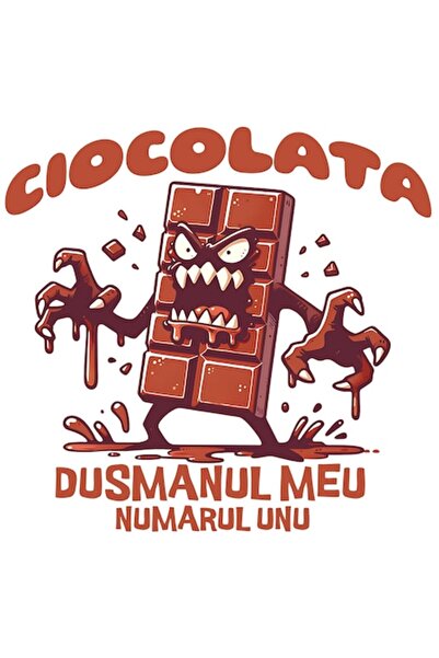 OEM Autocolant Monstru Tabletă de Ciocolată Furios – „Ciocolata, dușmanul meu...