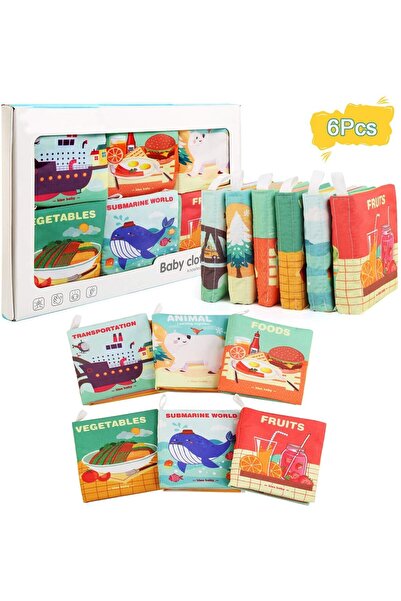 Krista Set of 6 textile sensory books for babies