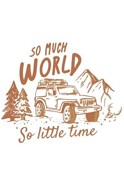 OEM Autocolant pentru iubitorii de camping „So Much World So Little Time” - B...