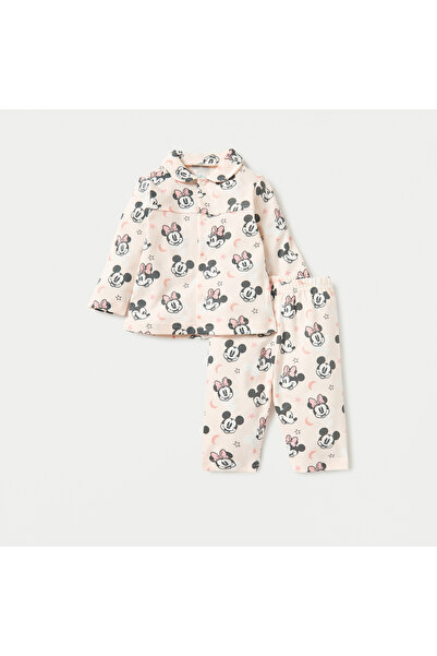 Disney All-Over Mickey and Minnie Mouse Print Long Sleeves T-shirt and Pyjamas