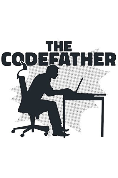 OEM Autocolant „The Codefather” pentru programatori, ingineri, cu margini alb...