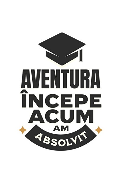 OEM Αυτοκόλλητο για καπέλο αποφοίτησης - «Η περιπέτεια ξεκινά τώρα, αποφοίτησ...