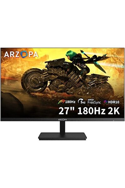 Arzopa M1RC Gaming Monitor 27", 180Hz, 2K QHD (2560x1440), Adaptive-Sync, DP1.4, HDMI2.0, USB-C, Bla