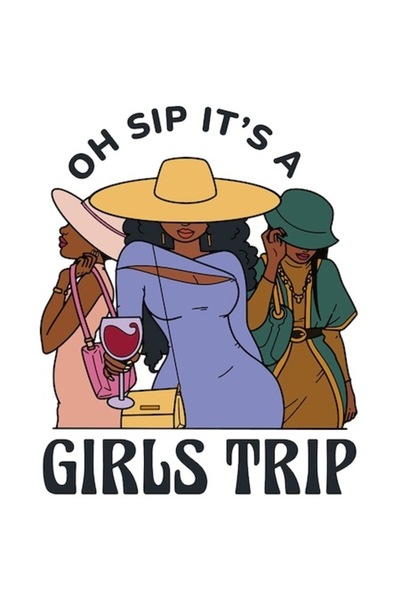 OEM Autocolant „Oh Sip It's A Girls Trip” - Vacanță pentru fete, multicolor, ...