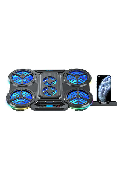 Claw's Frost Gt6 6x Big Turbo LED Fan - 10 Modlu Rgb – 2x USB - Siyah (13"-17...