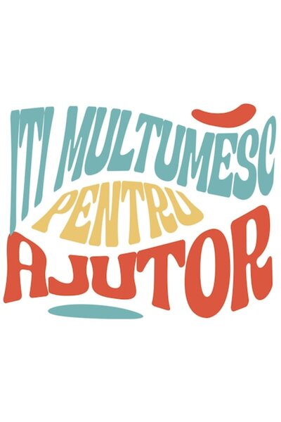 OEM Autocolant colorat cu mesajul „Valuri ale mării” – „Vă mulțumim pentru aj...