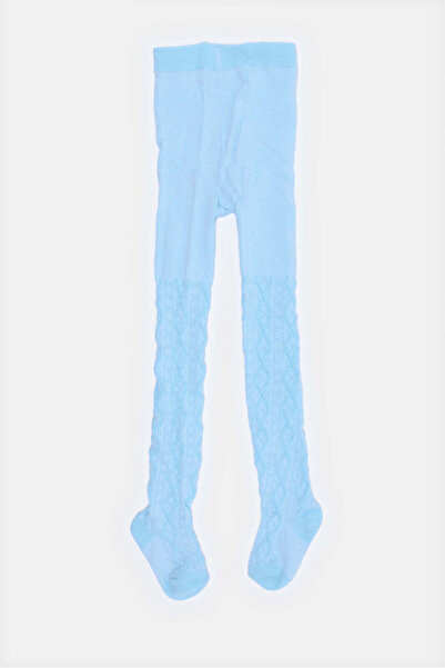 REDTAG جوارب طويلة من الجاكار باللون الأزرق للبنات الرضع